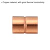 PATIKIL 3/8 Inch ID Straight Copper Coupling, 6 Pack Sweat