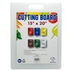 15" x 20" White Plastic Cutting Board w/Handle, Each