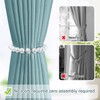 AULEEP Magnetic Curtain TieBacks, 2 Pack Pearl Curtain Tie Backs,
