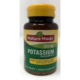 Nature Made Potassium Gluconate 550mg, 100 Count Pack of 2