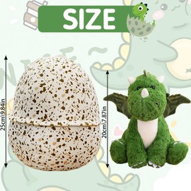 YOUYIKE Dinosaur Hatching Plush Doll, Dino Cuddly Toy, Cuddly Toy Dino Baby, Cuddly Toy with Egg Dino, Cuddly Toy Plush Dinosaur as a Small Gift for Children, Boys and Girls