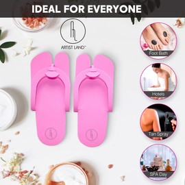 Paquete de 24 pares de pantuflas de pedicura EVA antideslizantes + 24 pares de separadores de dedos de alta calidad, dos tonos, suaves y duraderos, 6 colores divertidos ideales para fiestas de spa en casa y salón de uñas (48 pares de paquetes de fiesta d