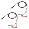 2Pcs Oscilloscope Probes Clip Test Lead Grabbers Coaxial Cable Coax