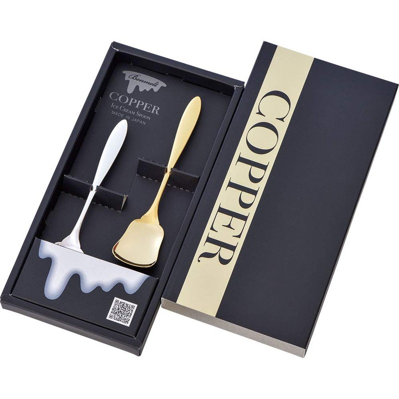 Wahei Freiz ME-7110 Cutlery, Ice Cream Spoon, Bonmelt, Gold &