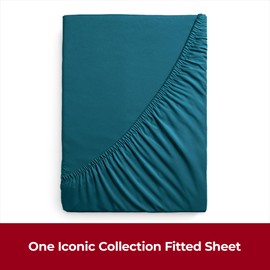 Mellanni King Size Fitted Sheets - All Around Elastic - 40 Cm Extra Deep - Soft Brushed Microfiber, Shrinkage & Fade Resistant - (150x200 cm, Teal)