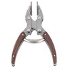Flat Pliers Wooden Handle Alloy Steel Mouth 38mm Jaw Width