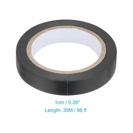 PATIKIL 98ft Tennis Badminton Racket Overgrip Towel Grip Anti Skid Sweatband Tape Hand Glue Baseball Golf Handle Fishing Rod Black