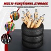 SEWACC Tire Shape Pen Holder Novelty Car Tire Shape Desktop