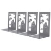 4 Pcs Metal Bookends Anti Slip Exquisite Beautiful Unique Design