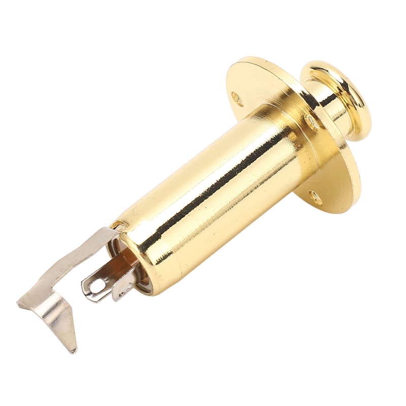 6.35mm Guitar Output Jack Socket Metal Construction Endpin Pickup Jack