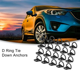 ACROPIX Car D-Ring Anchor Auto Trunk Black 20pcs