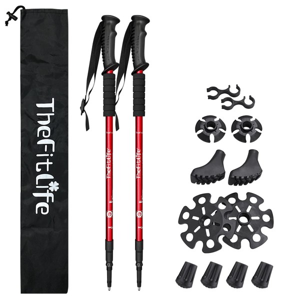 TheFitLife TheFitLife Nordic Walking Trekking Poles - 2 Packs with