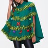 Miolasay Christmas Tree Poncho Costume for Adults Bow Ball Decoration