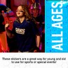 Franklin Sports Calcomanías Negras para los Ojos, Personalizables con lápiz