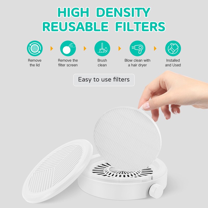 Mini Nail Dust Collector, Powerful Small Nail Vacuum Dust Extractor