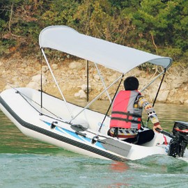 STAR MARINE 2 Bow Canoe & Kayak Bimini Top - Waterproof Sun Shade Canopy with Frame, 55" L x 39" W x 45" H for Fishing & Boating, Mounting Hardware Not Included