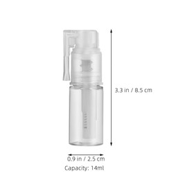 OSALADI 2-Pack Portable Powder Spray Bottles with Long Nozzle Refillable Plastic Hair Fiber and Cosmetic Powder Dispensers for Travel Salon and Home Use Precise Dry Shampoo Application