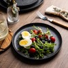 AmorArc Ceramic Dinnerware Sets, Wavy Rim Stoneware Plates and Bowls