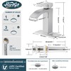 Bathroom Sink Faucet, Herogo Brushed Nickel Stainless Steel Waterfall Bathroom