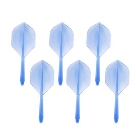 VELLUSTRA Integrated Dart Flights and Shafts, 6 Pieces Precision Moulded Dart Flights and Shaft System, Durable 2-in-1 Combined Dart Flights and Shafts, Blue (2BA)