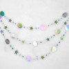 52Ft Iridescent Twinkle Circle Dot Star Garland Decoration,Hanging Shiny Paper