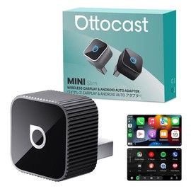 OTTOCAST MINI Slim, Autocast Mini, CarPlay & Android Auto, Wireless Adapter, Wireless Connection, Genuine Wired CarPlay/Android Auto, Compatible with Vehicles Equipped with Navigation, Voice Control