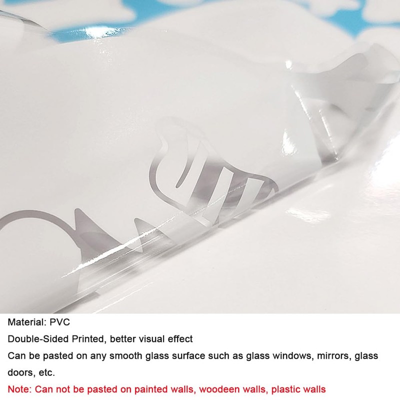 Christmas Window Stickers, 9 Sheets Double-Sides Xmas Window Clings Snowflake