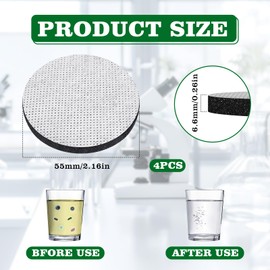 4 Pack of Water Filter Discs - Micro Disc Water Filter, Mini Replacement, Discs Compatible with Brita Fill - Great for Reducing Microparticles and Other Impurities, for Go Bottles Carafes