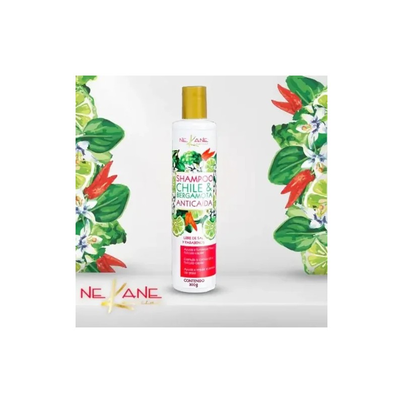 Shampoo Nekane De Chile Y Bergamota Anti Caida Cabello 300