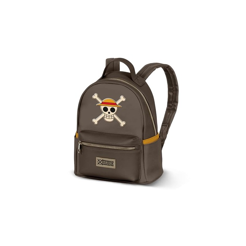 One Piece Skull-Heady Backpack, Brown, 15 x 24.5 cm, Capacity