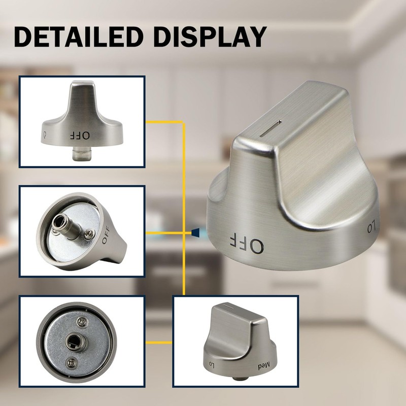 For Whirlpool Gas Stove Knobs Replacement Compatible with Whirlpool Ranges