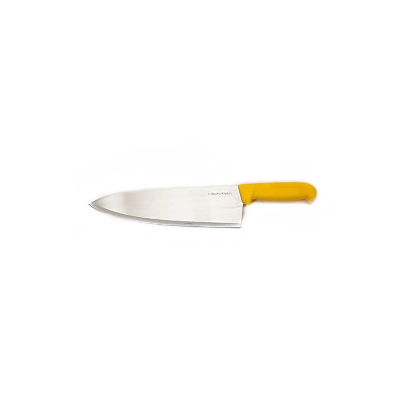 10" Columbia Cutlery Commercial Chef/Cook Knife - Yellow Fibrox Handle