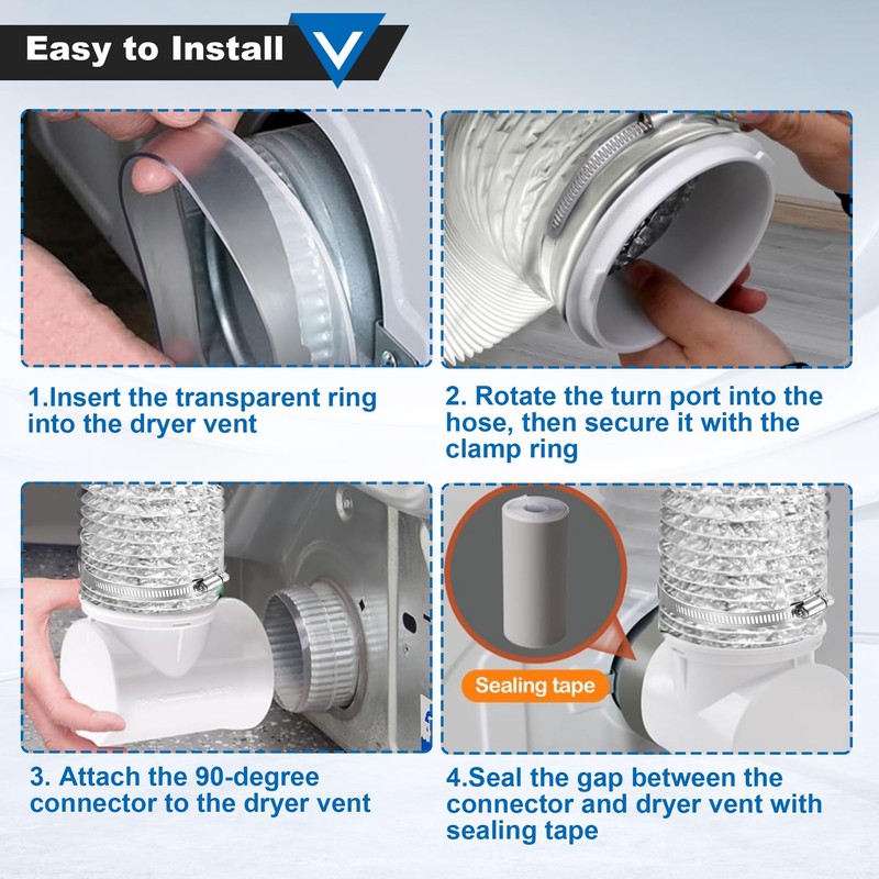 Dryer Lint Trap, Indoor Dryer Vent Kit, Metal Lint Catcher