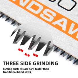 VANQUISH SharpTooth Handsaw 15 Inch 11-Point, Suitable for Cutting Boards, PVC, Laminates, Tree branches 4802