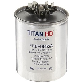 Packard Titan Hd 55+5Mfd, 440/370V, Round Prcfd555A