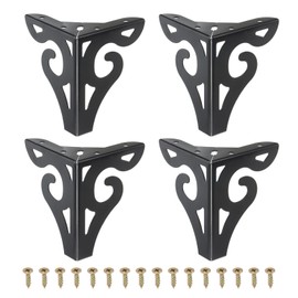 PATIKIL Metal Furniture Legs 2 Inch, 4 Pack Triangle Furniture Feet DIY Replacement Legs Modern Style for Cabinet Cupboard Table Couch Sofa Dresser, Black