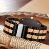 Dentily Wood Watch Rectangle Dial Wooden Watches for Men Quartz