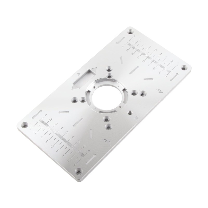Uadme Router Table Insert Plate, Aluminum Alloy Routers Bench Trimmer