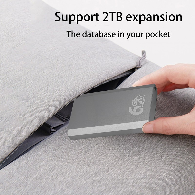 FINEANDENG USB to MSATA Solid State Drive Box USB3.1 External