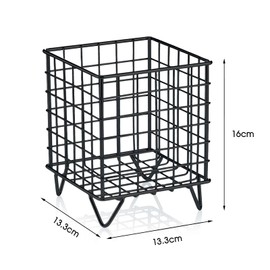 MEETOZ Coffee Pod Holder Organizer, Coffee Pod Cage, Stainless Steel Large Capacity 80+ Coffee Capsule Holder, Coffee Pod Storage Compatible with Pods (Black)