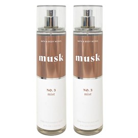 Generic Bath and Body Work MUSK 2 Pack Fine Fragrance Mist Bundle - 8 fl oz / 236 mL each, Full Size, pink