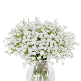 LILUYTO 6PCS 18 Bundles Babys Breath Artificial Flowers Real Touch Flowers for Wedding Party Home Garden Decoration Handmade DIY