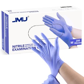 JMU Nitrile Gloves Medium Bulk 2000 Count, 3.5 Mil Disposable Gloves Latex-Free, Violet Blue