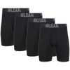 Gildan Men's Cotton Stretch Boxer Brief, Multipack, Black Soot (4-Pack,