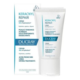 Crema Compensadora Ducray Keracnyl Repair 50ml Tipo Piel Grasa Tendencia Acneica