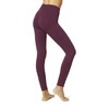 HUE Women's Legging, Black Cherry, Medium