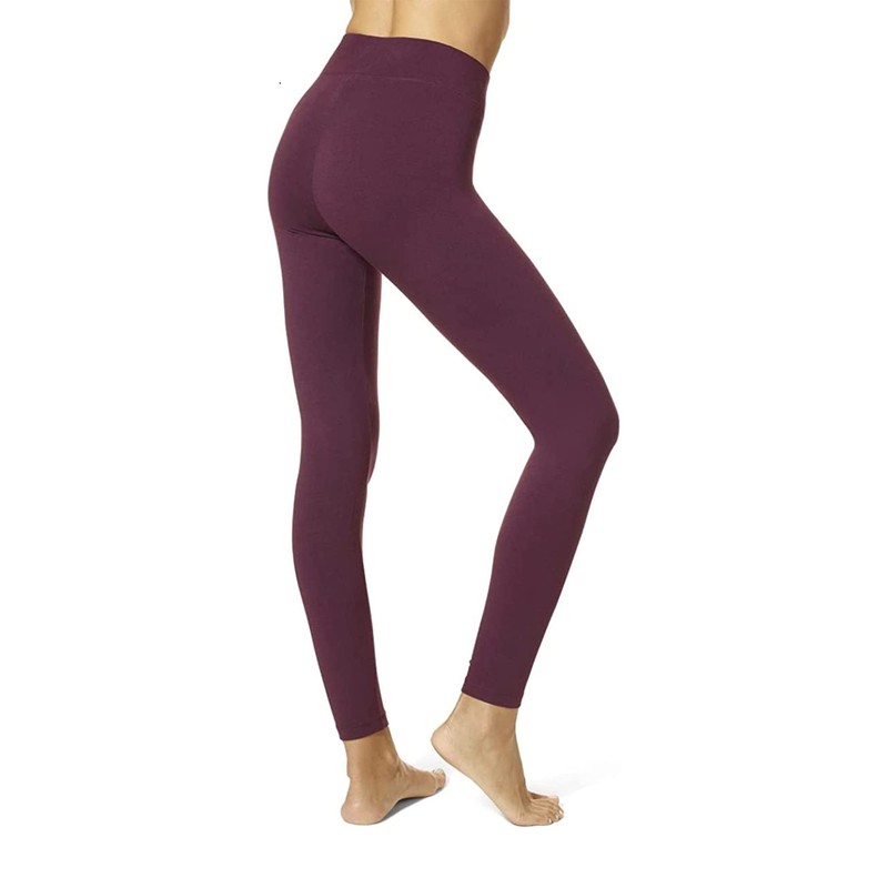 HUE Women's Legging, Black Cherry, Medium