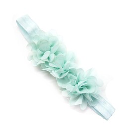 Pack of 2 Baby Headband Chiffon Baby Headband Flowers Headband Baby Girl Headbands Elastic Turban Hair Accessories for Infants Toddlers Newborns Baby Accessories Hair Accessories, Light Green