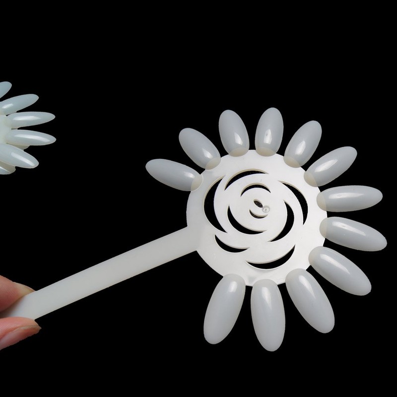 Generic Ivory False Nail Art Fan Board Tips Stick Polish