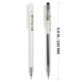 PurpleWillow Gel Pens, Fine Point 0.5 MM,12 Pcs,Black,Japanese Retractable Gel Ink Rollerball Pens,Premium transparent pen body,Fast Dry (12)